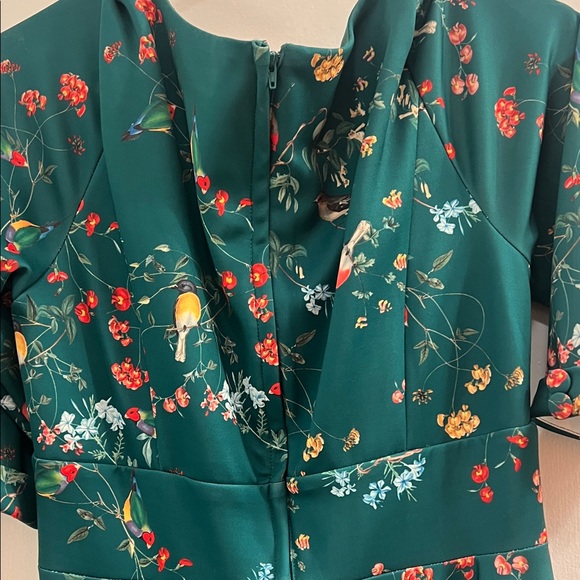 Bird and Floral Green Dress by Dolly and Dolly - Picture 8 of 8